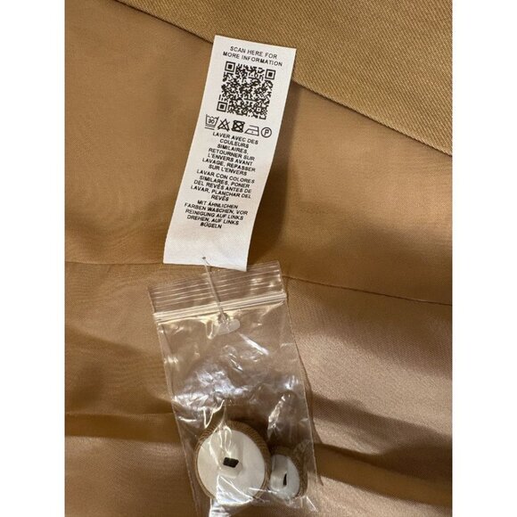 ASOS DESIGN Camel Double-Breasted Longline Blazer – Size 4 (NWOT) - Picture 5 of 8